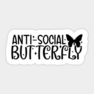 Anti-Social Butterfly Sticker